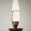 1950s Glass Brass Teak Lamp 1