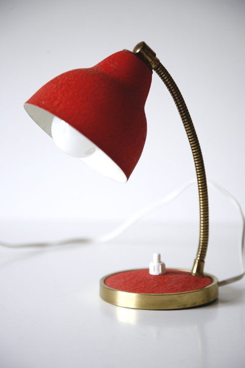 1950s Red Desk Lamp 3