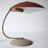 Vintage 1950s Red Brass Desk Lamp 1