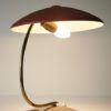 Vintage 1950s Red Brass Desk Lamp 4
