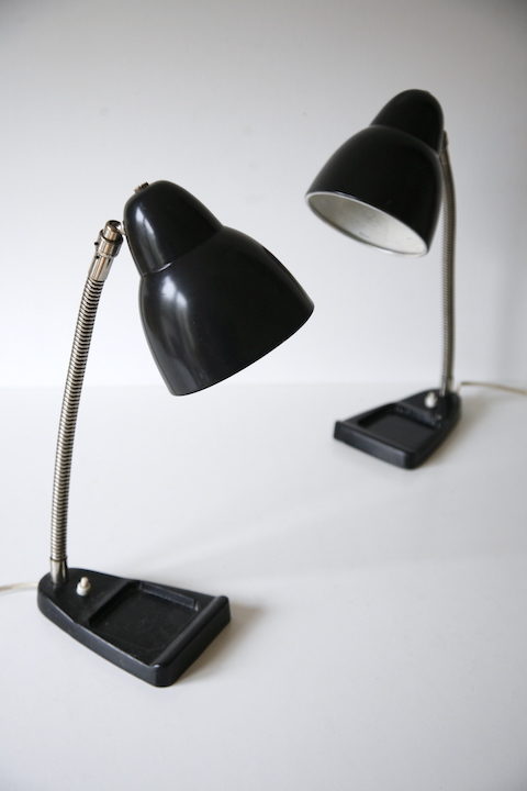 Pair 1940s Dutch Desk Lamps 2