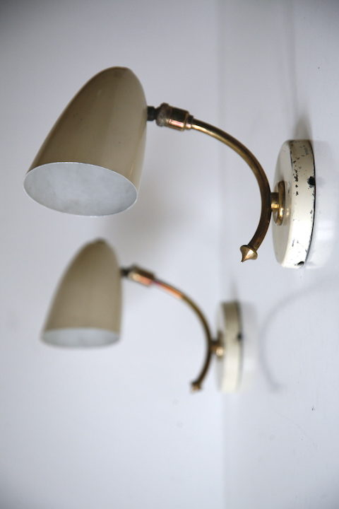 Pair 1950s French Wall Lights