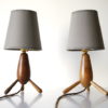 Pair 1950s Wooden Lamps 5