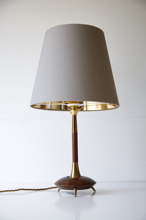 Teak Brass 1960s Table Lamp 2