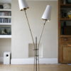 1950s French Double Floor Lamp