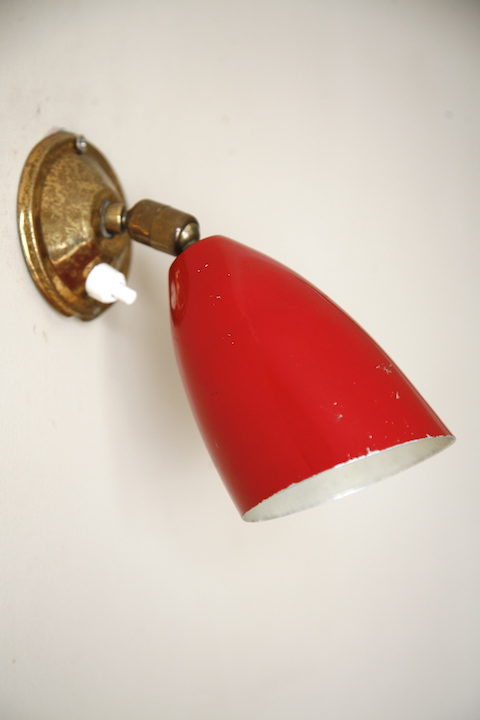 1950s Red Wall Light 2