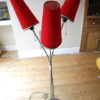 1950s Triple Red Floor Lamp 1