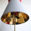 1950s Floor Lamp Grey & Red Shade 4