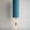 1960s Glass Floor Lamp Blue Shade 5