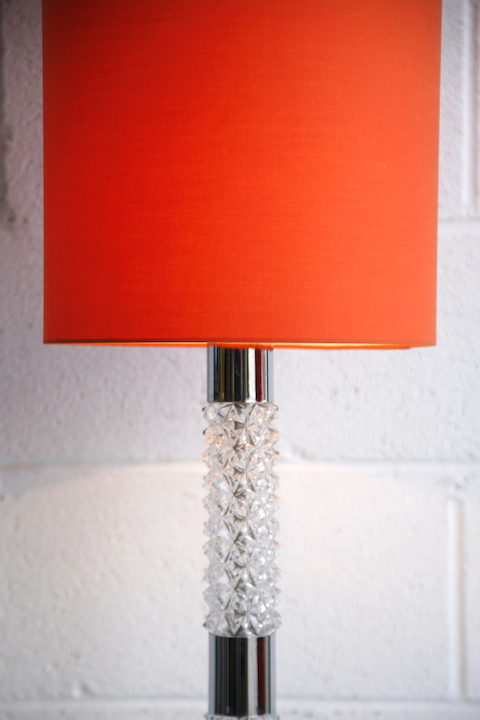 Large 1960s Orange Floor Lamp 2