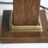 Vintage Brass Oak Table Lamp 3