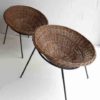 Pair of 1950s Wicker Basket Chairs 6
