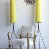 1950s Atomic Yellow Floor Lamps