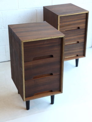 Pair 1950s Stag Cabinets