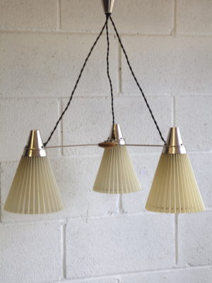 Vintage 1950s Ceiling Light by Cone Fittings Ltd