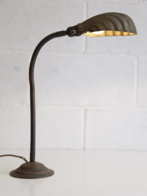 Vintage 1940s Clam Desk Lamp