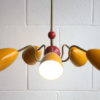 1950s Atomic Red & Yellow Ceiling Light 5