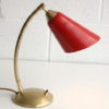 1950s Red Brass Desk Lamp 2