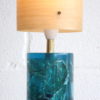1960s Blue Shatterline Table Lamp 3