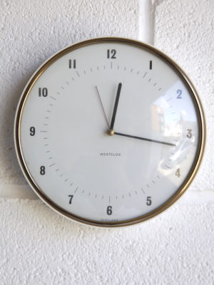 1960s Modernist Wall Clock by Westclox