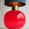 1960s Red Glass Floor Lamp