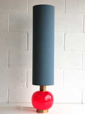 1960s Red Glass Floor Lamp 5