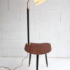 1950s Teak Brass Floor Lamp with Table 1