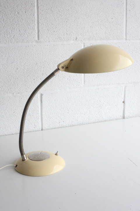 1950s Cream Chrome Desk Lamp 1