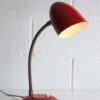 1950s Red Brass Desk Lamp 1
