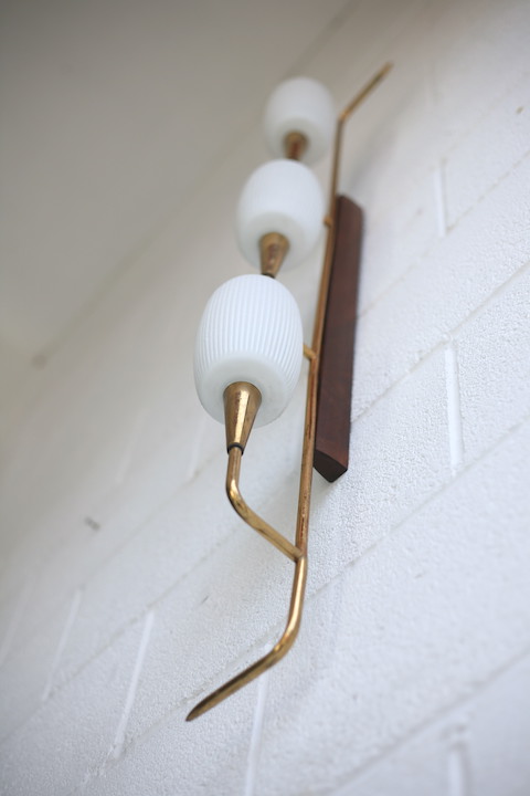 1950s Triple French Wall Light by Lunel 6