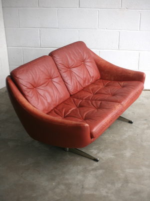 1960s Danish Leather Sofa 1