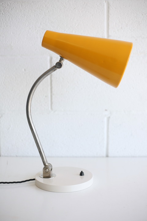 1950s Yellow Desk Lamp 1