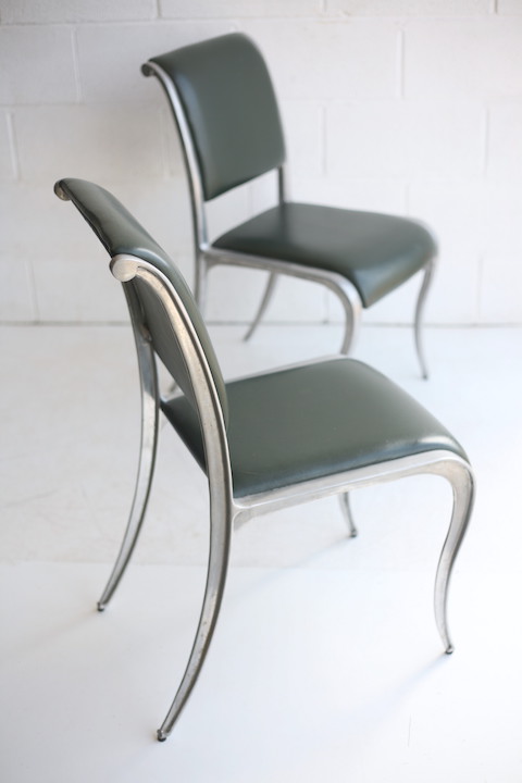 Pair Vintage Aluminium Chairs